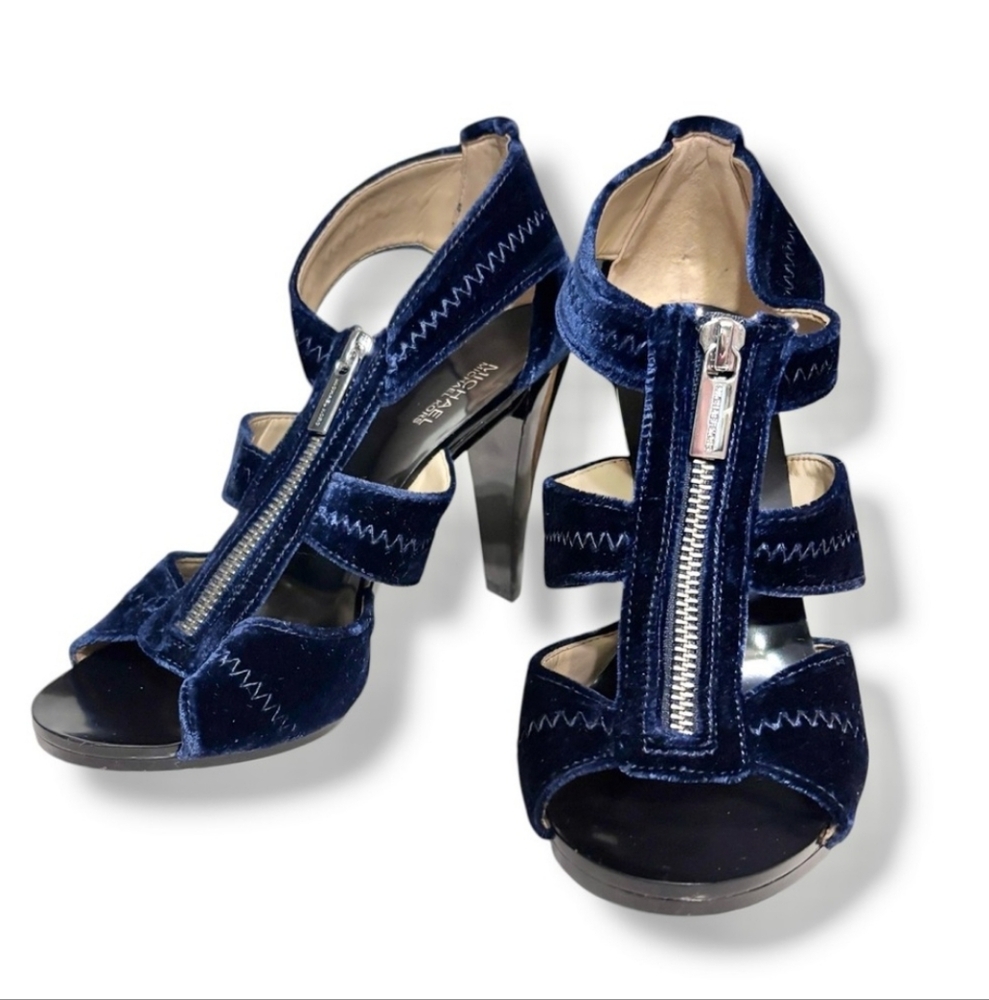 MICHAEL MICHAEL KORS Velvet Berkley T-Strap High Heel Sandals
